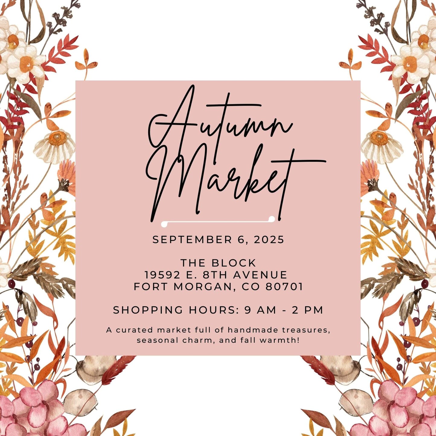 Autumn Market Vendor Registration (September 6, 2025)