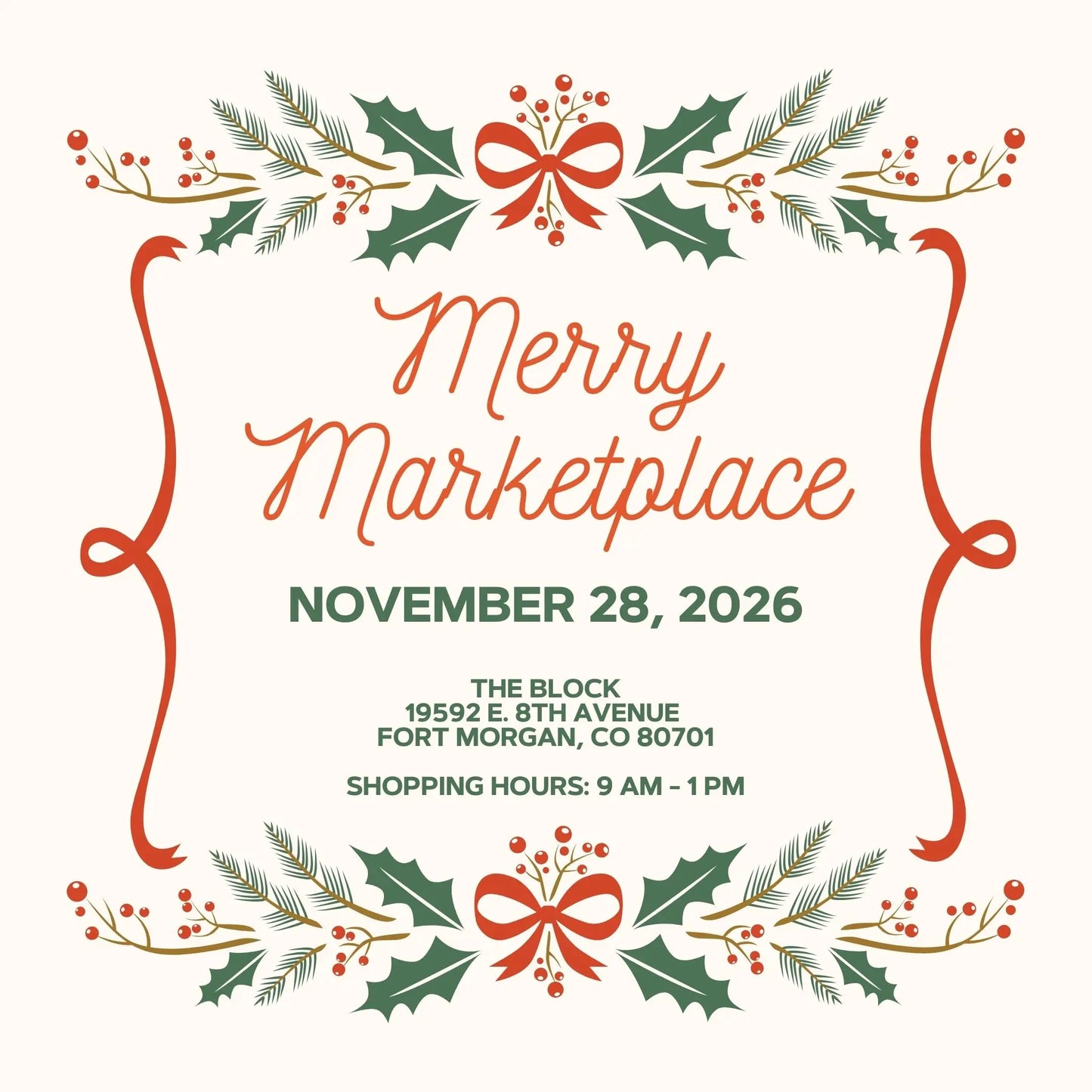 π Merry Marketplace 2026 β Vendor Booth (Small Business Saturday)