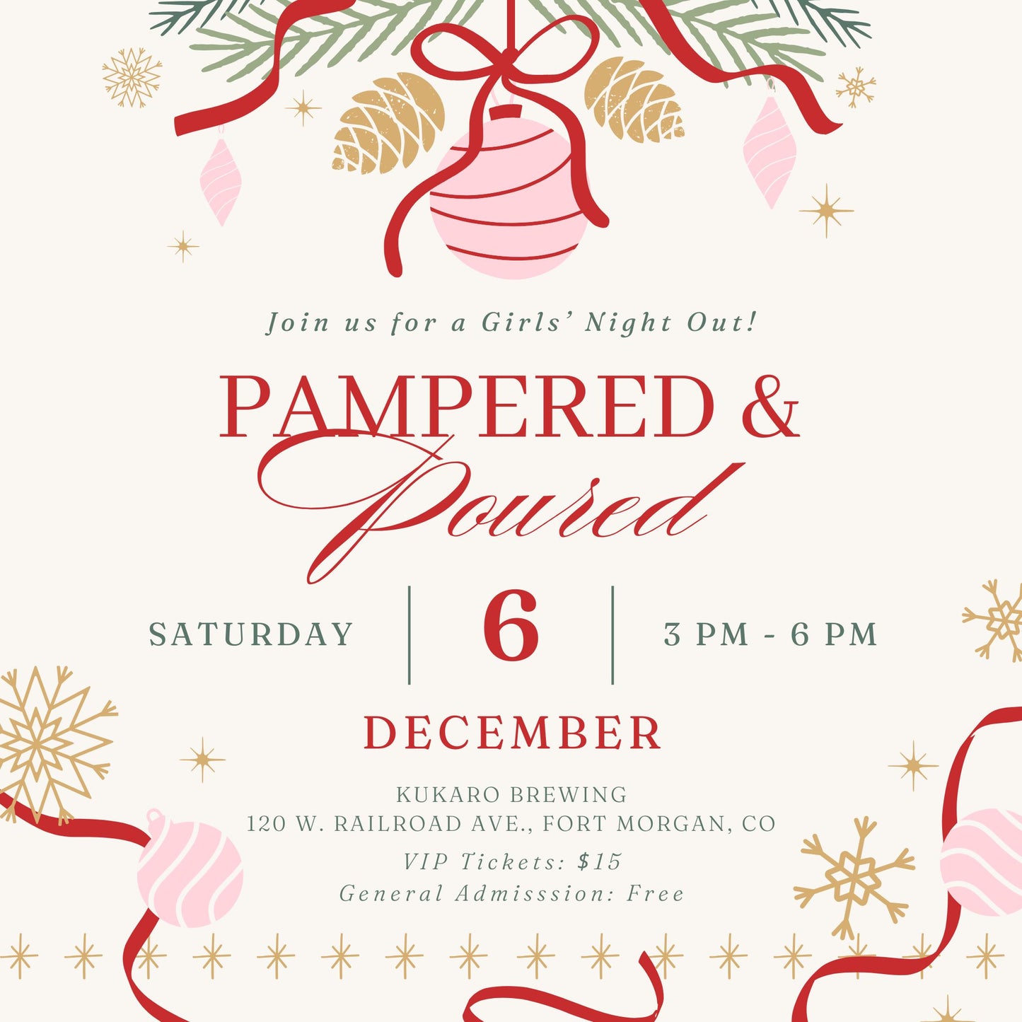 Pampered & Poured VIP Ticket