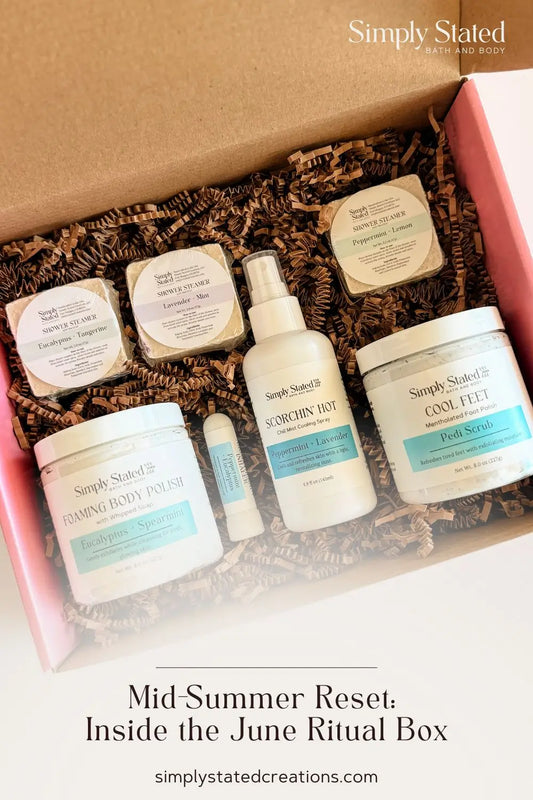 Simply Stated Bath & Body June Monthly Subscription Box reveal blog post