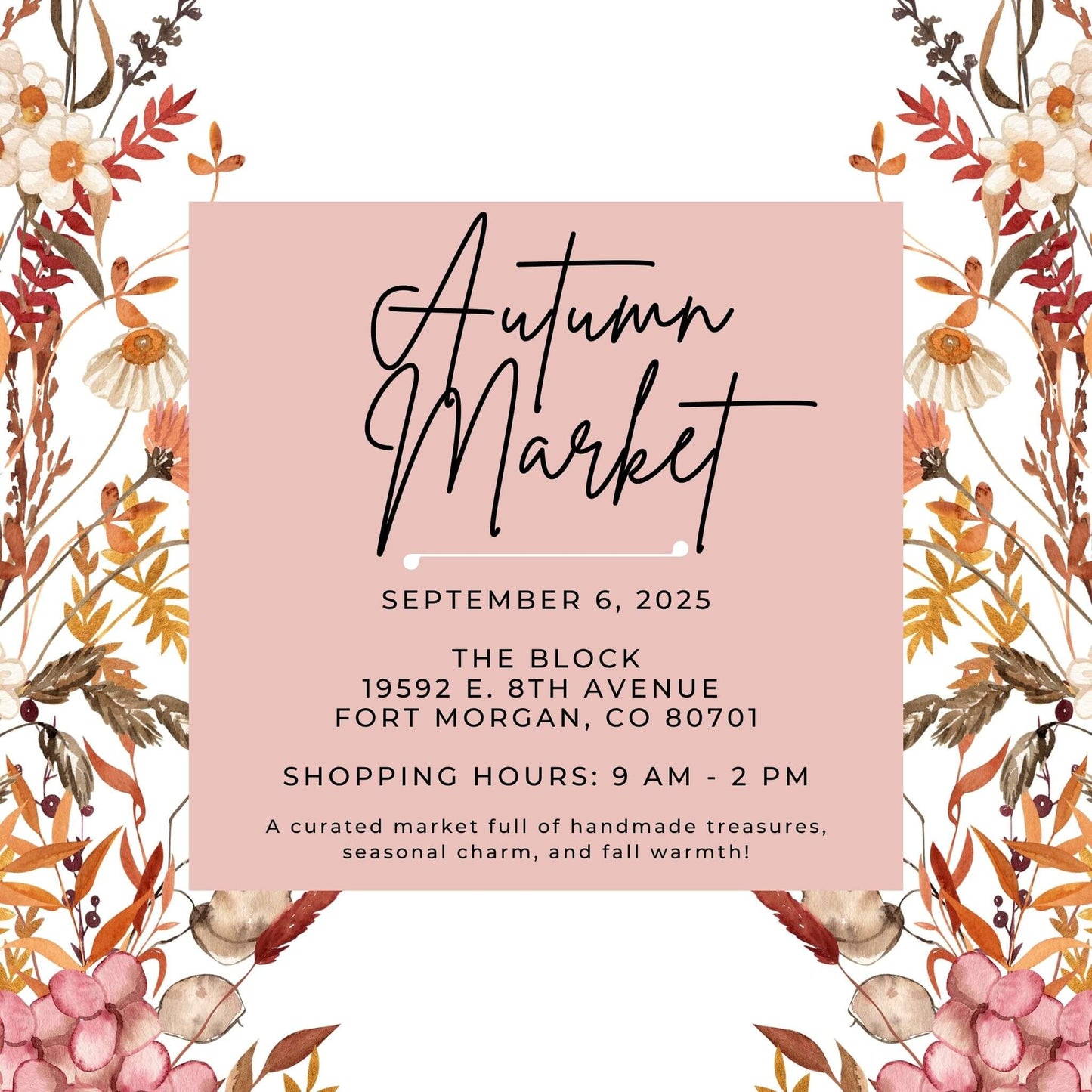 Autumn Market Vendor Registration (September 6, 2025)