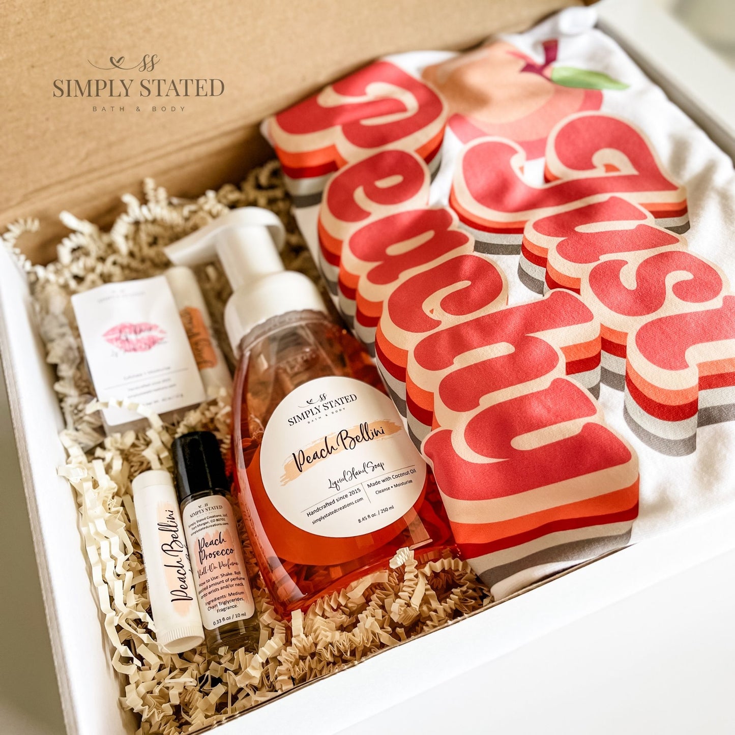 I'm Worth It Subscription Box by Simply Stated Bath & Body August 2024 Just Peachy