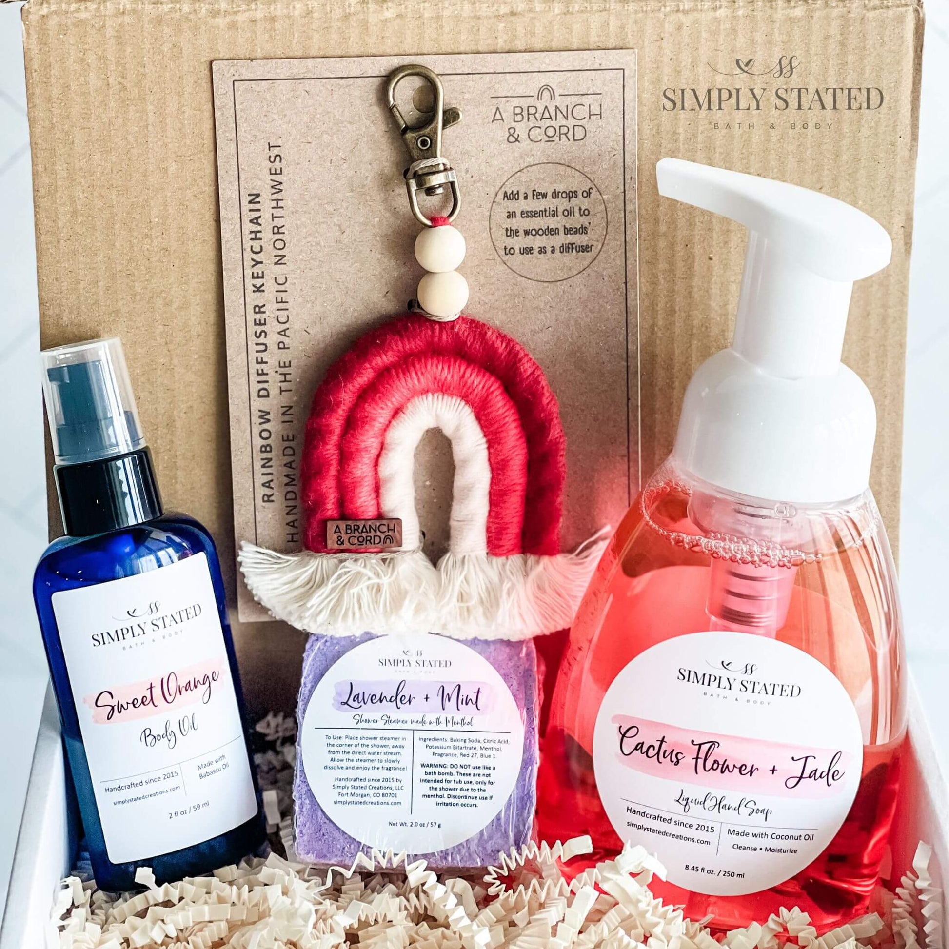 I'm Worth It Subscription Box by Simply Stated Bath & Body March 2024 Rainbow self-care with exclusive scents and products