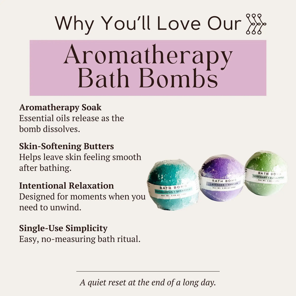 Why you’ll love Simply Stated aromatherapy bath bombs: essential oil soak with skin-softening butters for relaxation