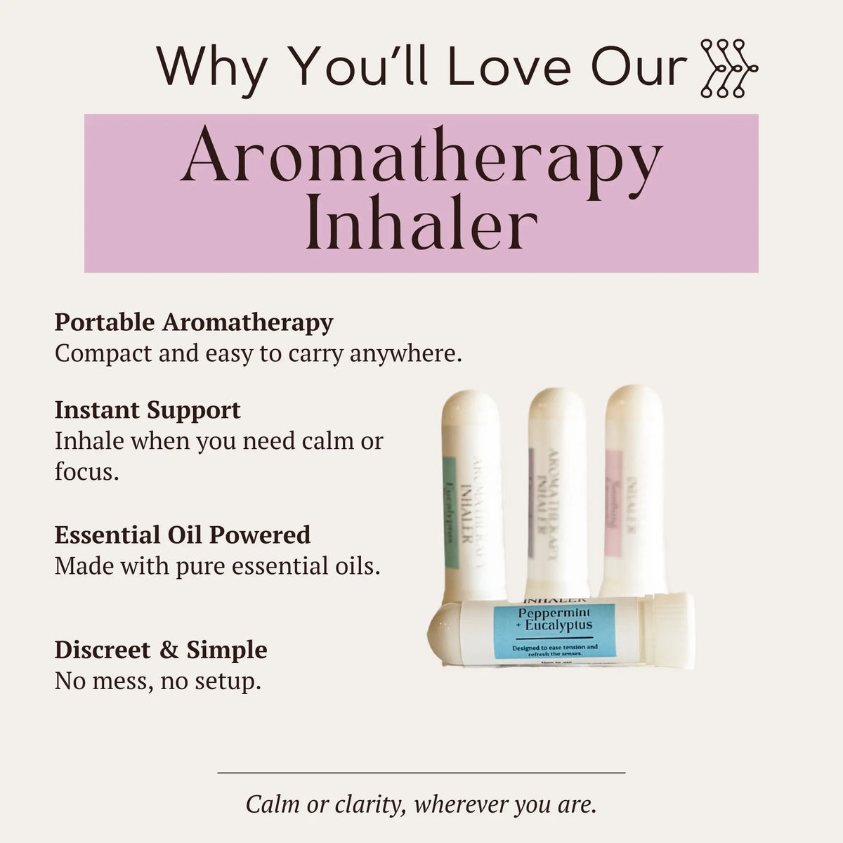 Why you’ll love Simply Stated aromatherapy inhalers: portable, discreet essential oil support for calm or focus