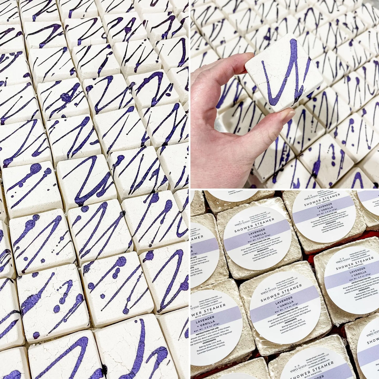 Lavender + Vanilla Shower Steamers (3-Pack)