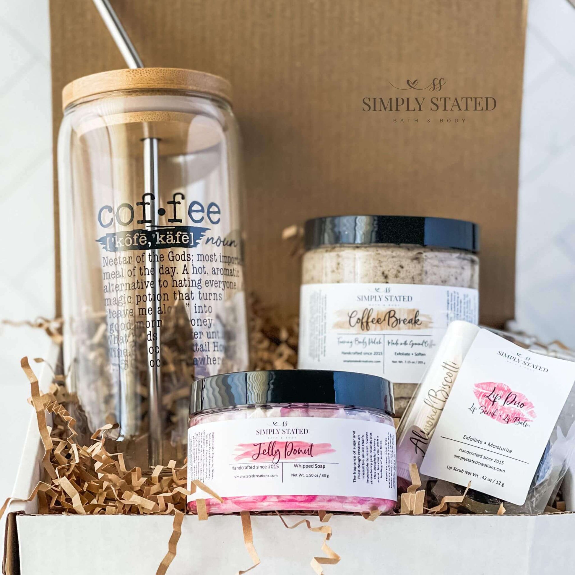 I'm Worth It Subscription Box by Simply Stated Bath & Body August 2023 Coffee is Life