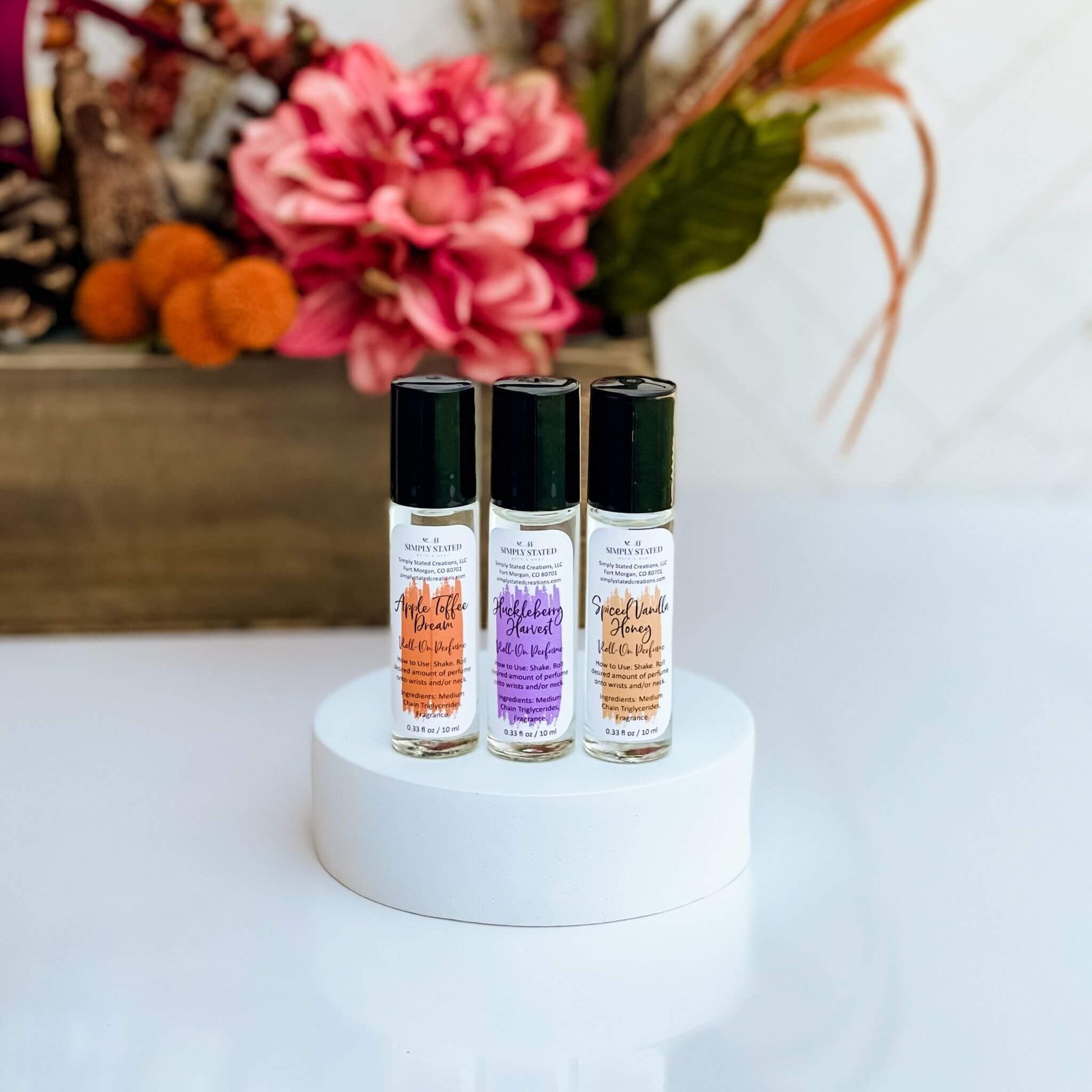 Indulge in the aromatic pleasures of fall with the Autumn Vibes Roll-On Perfume. Convenient and captivating, it’s your little secret to staying fragrant with the scents of the season.