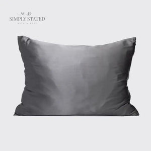 Satin Charcoal Pillow Case