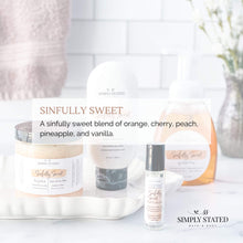 Sinfully Sweet Foaming Body Polish. A sinfully sweet blend of orange, cherry, peach, pineapple, and vanilla.