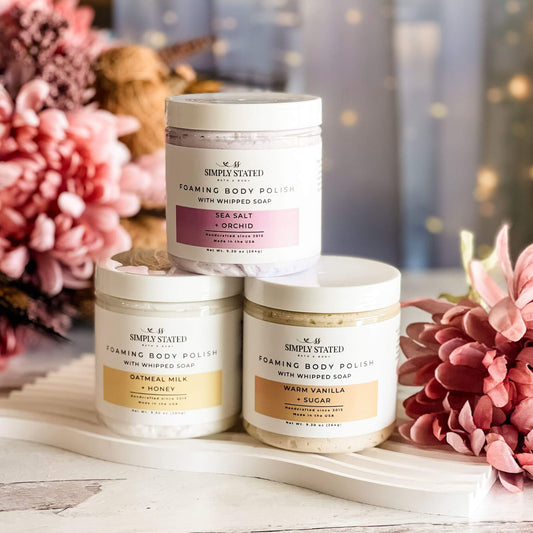 Signature Foaming Body Polish – 3-in-1 Cleanse, Exfoliate & Moisturize