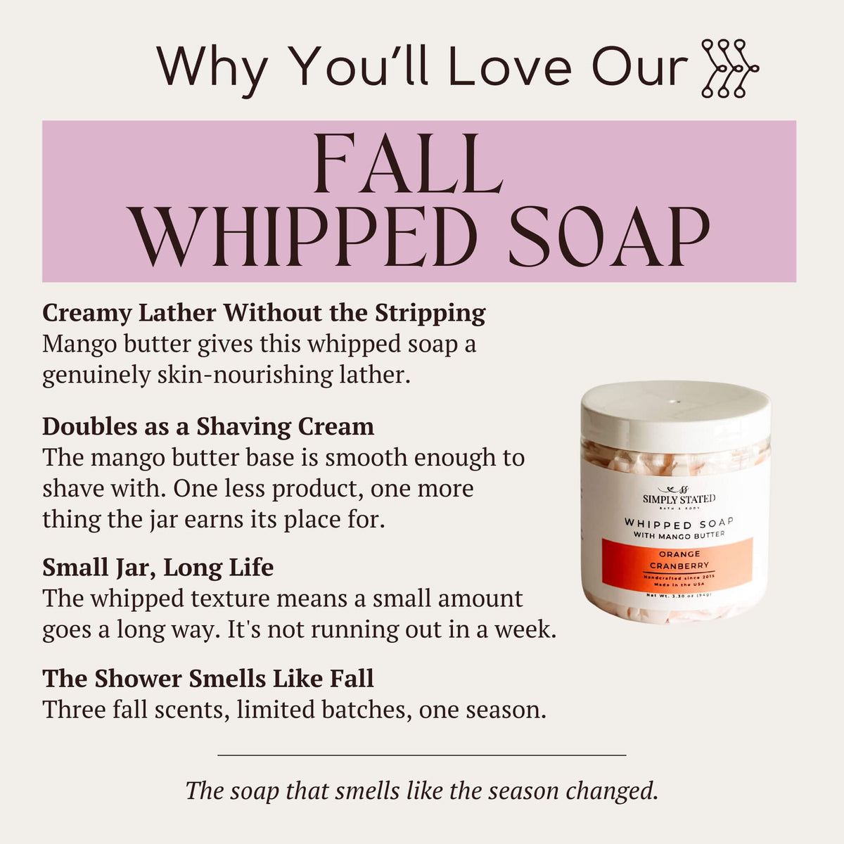 Spiced Honey Whipped Soap | Fall Collection