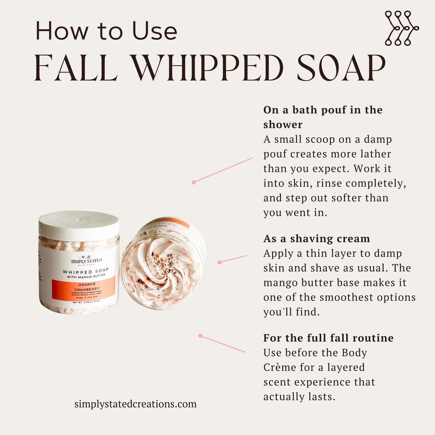 Orange Cranberry Whipped Soap | Fall Collection