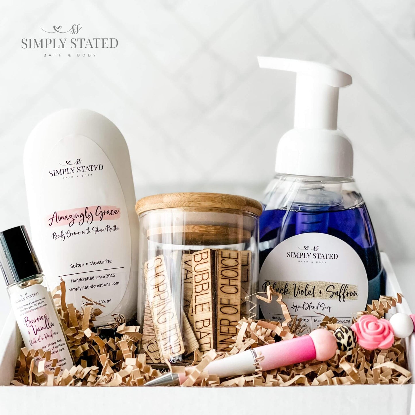 I'm Worth It Subscription Box by Simply Stated Bath & Body February 2023 initial launch with self-care jar