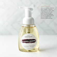 Liquid Hand Soap for Men. Barber Shoppe description "Revel in the timeless charm of Barber Shoppe, a fragrance designed for the modern man. Invigorating bursts of lively Bergamot and crisp basil leaves intertwine seamlessly with the grounding essence of Oakmoss and the subtle richness of white patchouli."