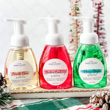 2023 Christmas Collection Liquid Hand Soap in foamer bottles. Available in limited seasonal scents like Amaretto Cheer, Christmas Cranberry, and Merry & Bright