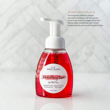 Farmers Market Collection Hand Soap in Market Berry Fusion: The fragrance of freshly picked strawberries merges with the velvety creaminess, evoking images of Farmers Market stalls overflowing with vibrant berries and the promise of delightful treats.