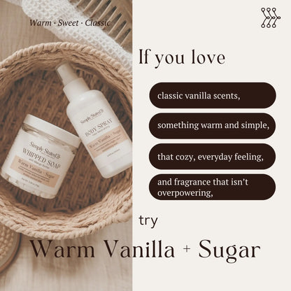 Warm Vanilla + Sugar Whipped Soap