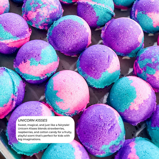 Unicorn Kisses Kids Bath Bomb | Sweet & Magical Bath Fizzy