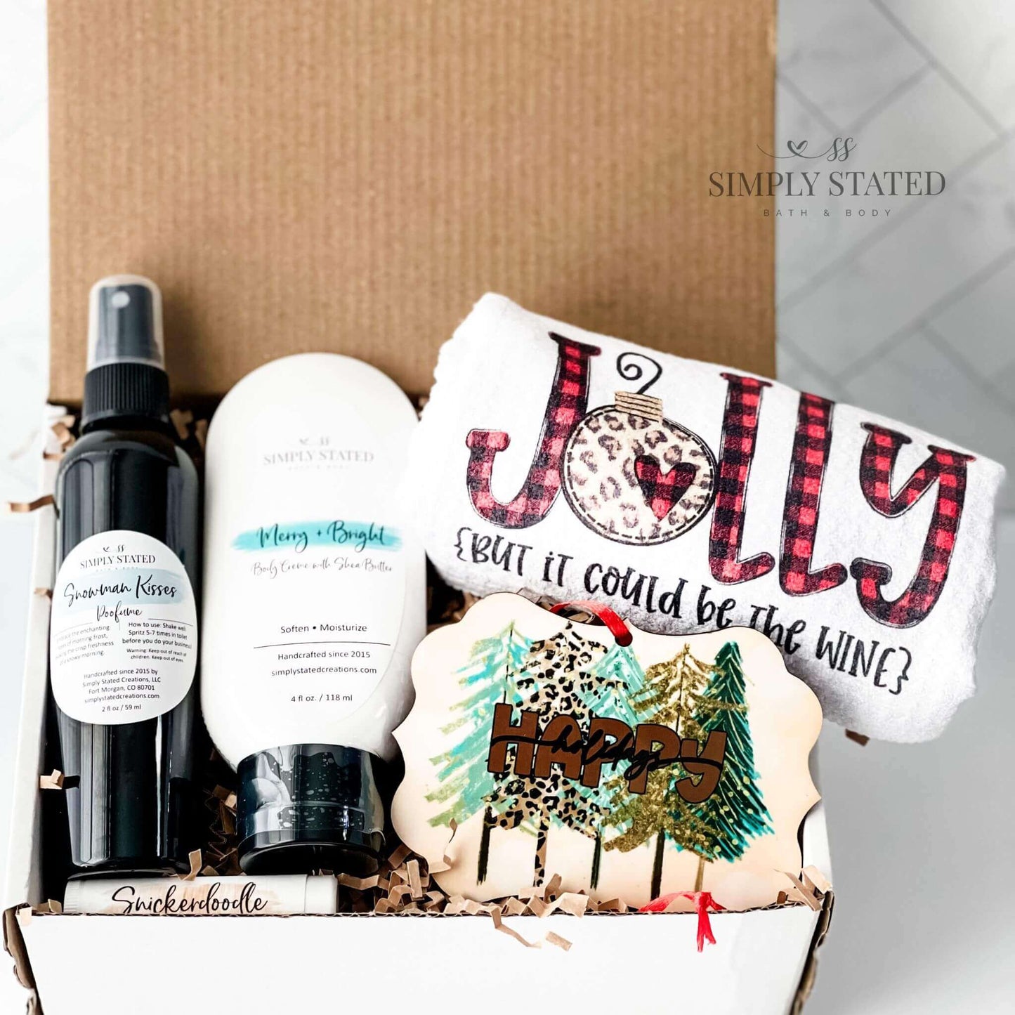 I'm Worth It Subscription Box by Simply Stated Bath & Body November 2023 Jolly but Wine Could Help