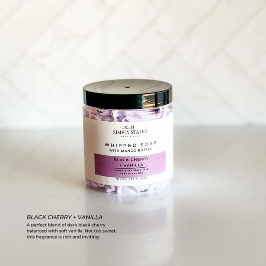 Black Cherry + Vanilla Whipped Soap | Limited Batch