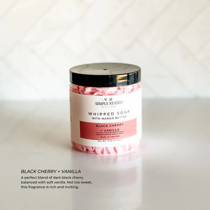 Black Cherry + Vanilla Whipped Soap | Limited Batch