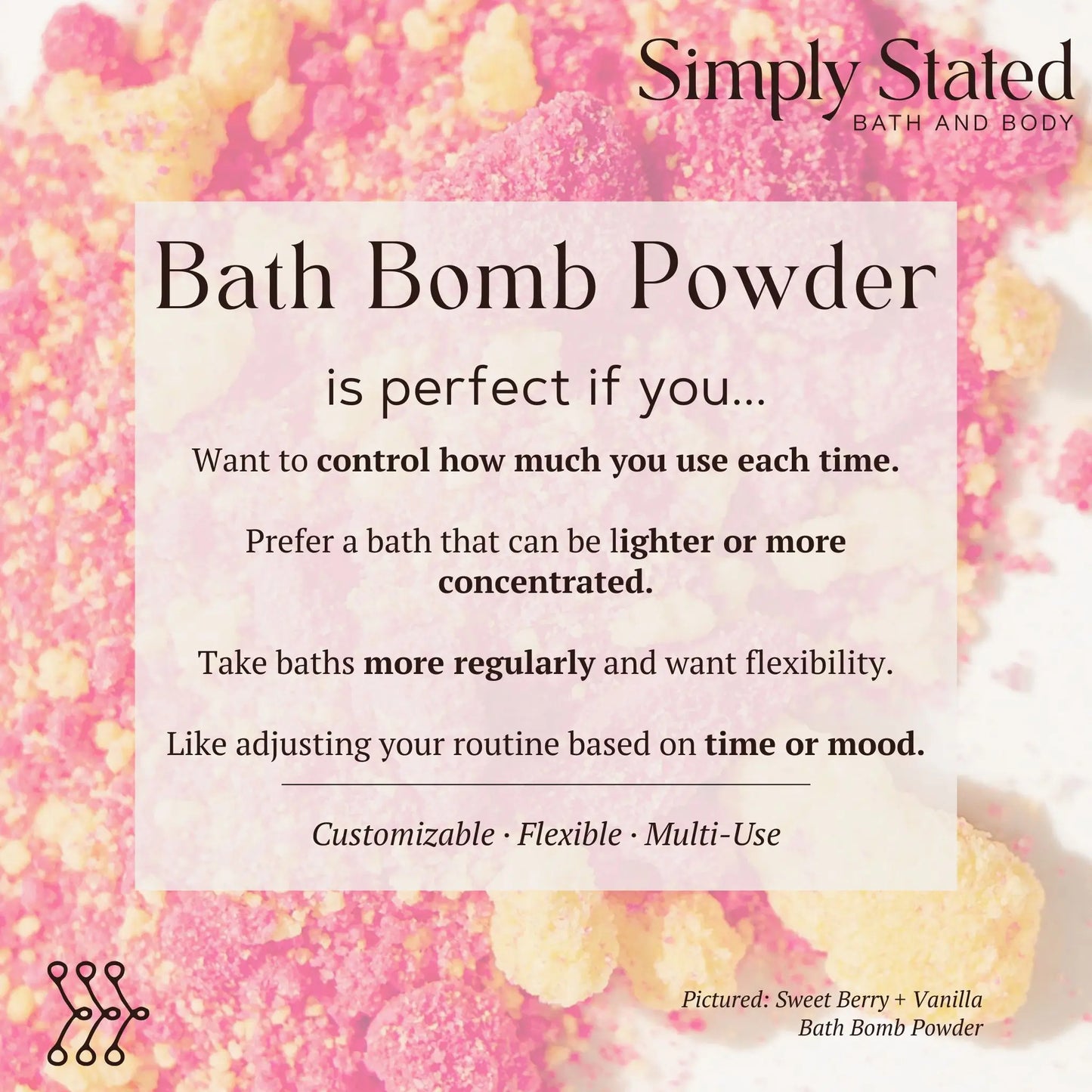 Sweet Berry + Vanilla Bath Bomb Powder