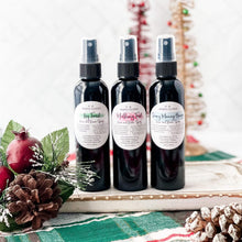 2023 Christmas Collection Odor Neutralizing Room Linen Car Spray. Available in 3 limited seasonal scents of Icy Forest, Mulberry Frost, and Snowy Morning Breeze.