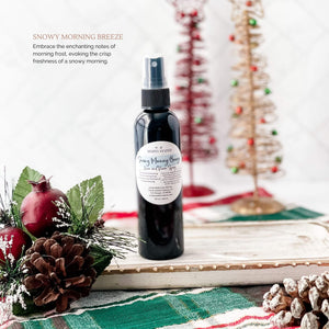 2023 Christmas Collection Odor Neutralizing Room Linen Car Spray in Snowy Morning Breeze. Embrace the enchanting notes of morning frost, evoking the crisp freshness of a snowy morning.
