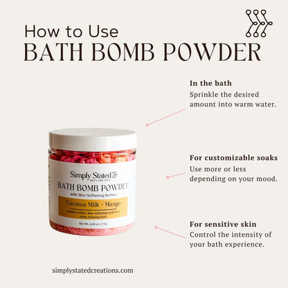 Sweet Berry + Vanilla Bath Bomb Powder