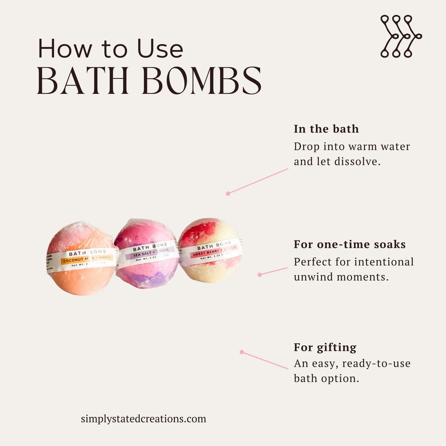 Sweet Berry + Vanilla Bath Bomb | Handmade Bath Fizzy