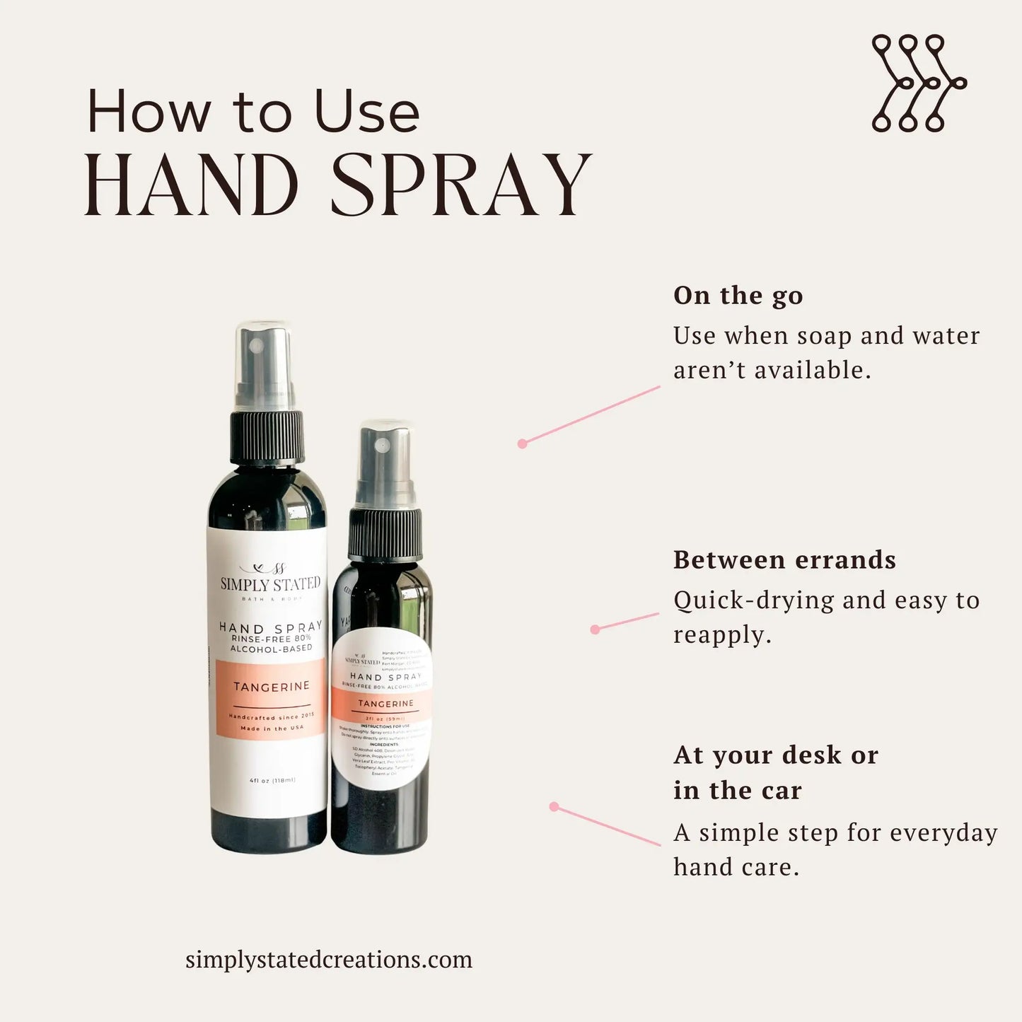 Tangerine Hand Spray | Alcohol-Based Sanitizing Mist