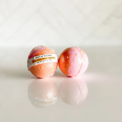 Coconut Milk + Mango Bath Bomb | Handmade Bath Fizzy