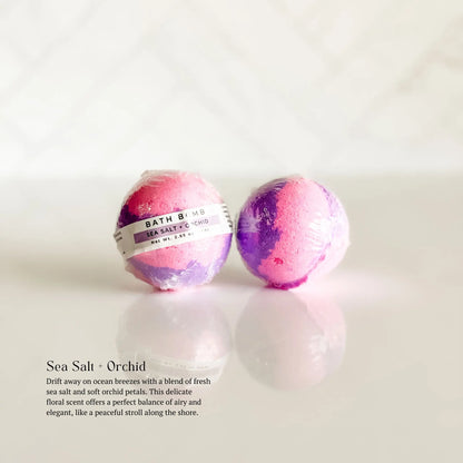 Sea Salt + Orchid Bath Bomb | Handmade Bath Fizzy