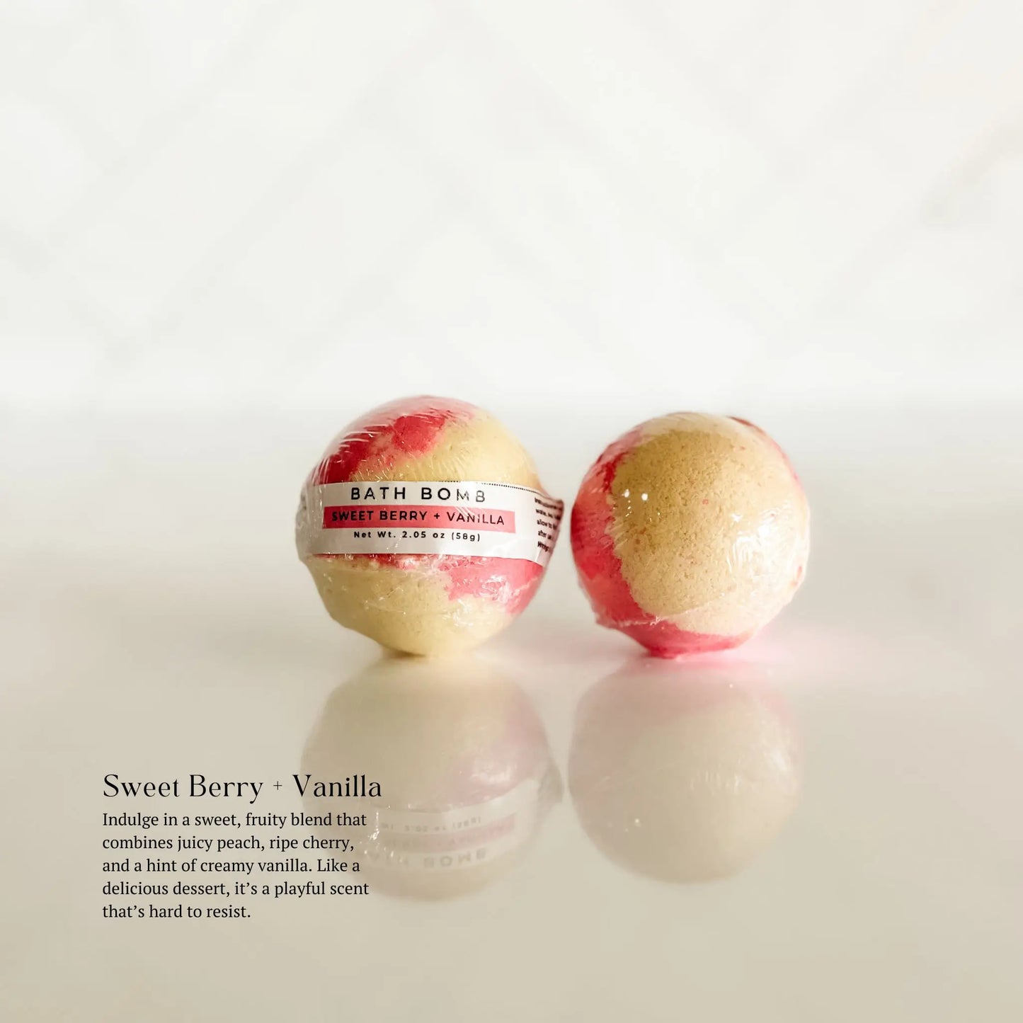 Sweet Berry + Vanilla Bath Bomb | Handmade Bath Fizzy