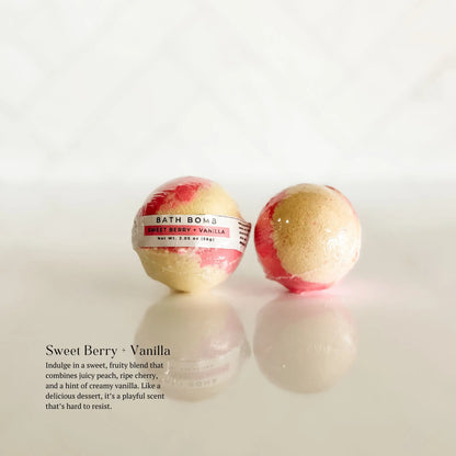 Sweet Berry + Vanilla Bath Bomb | Handmade Bath Fizzy