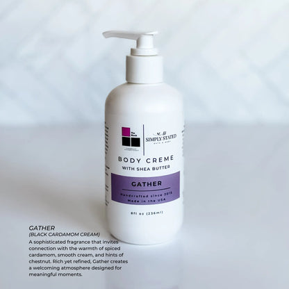 The Block x Simply Stated Body Creme in fragrance Gather with a clean white background.