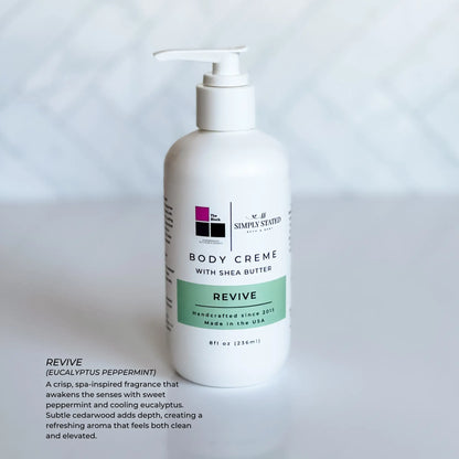 The Block x Simply Stated Body Creme in fragrance Revive with a clean white background.