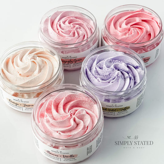 Versatile Luxury in Spring - Whipped Soap - Amazingly Grace, Orange + Jasmine, Wild Berries + Mimosa