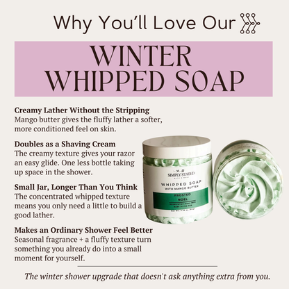Frosted Noel Whipped Soap with Mango Butter | Winter Collection