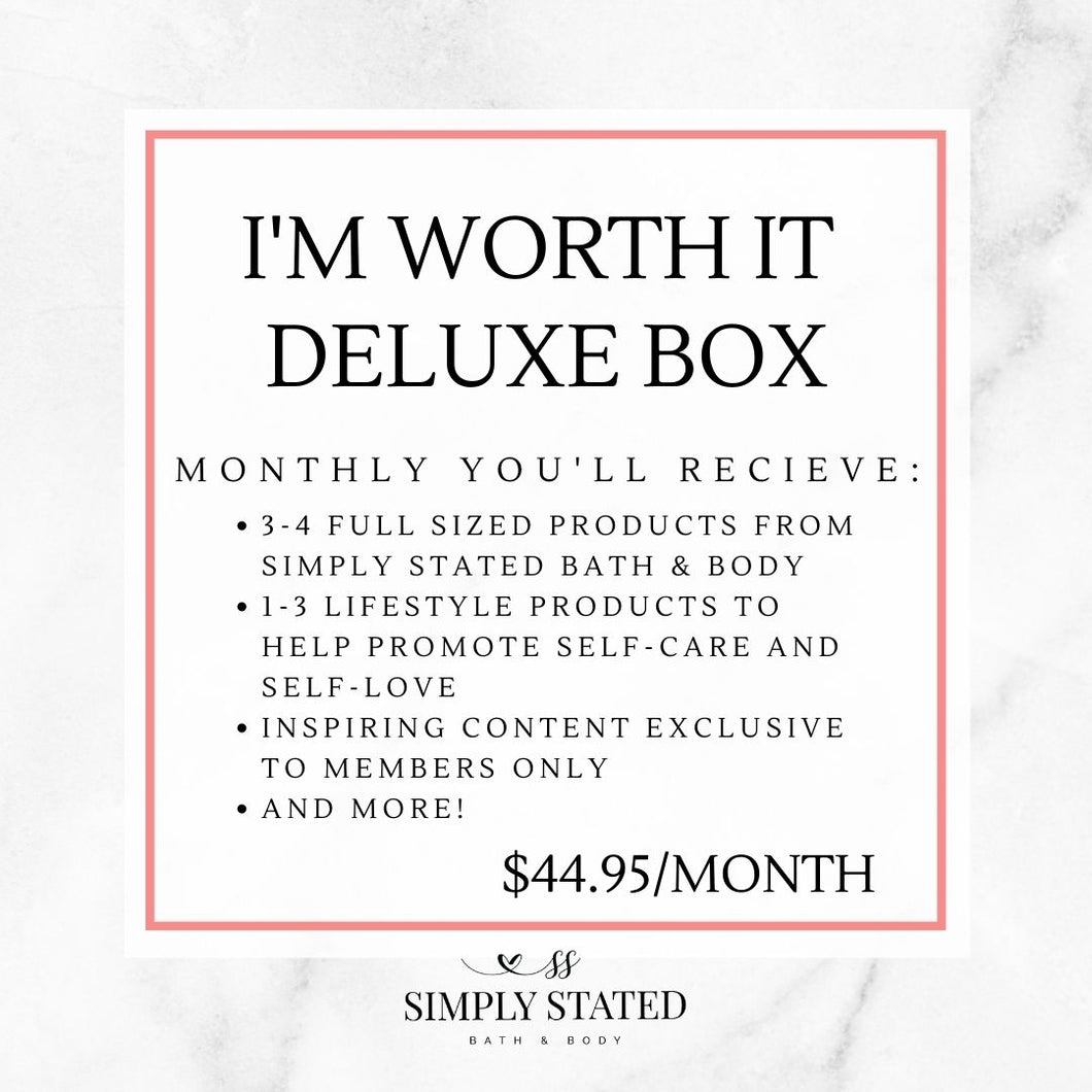 Subscribe + Save Deluxe I'm Worth It Monthly Box